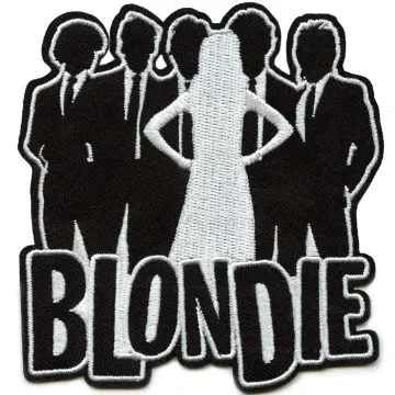 Blondie Stencil Art Patch Music Group Portrait Embroidered Iron On