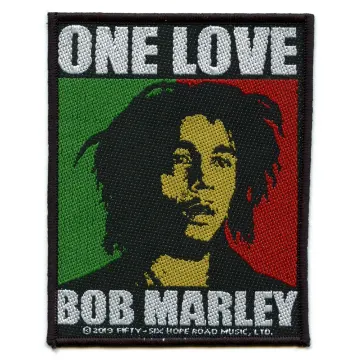 Bob Marley One Love Patch Rasta Reggae Artist Woven Sew On