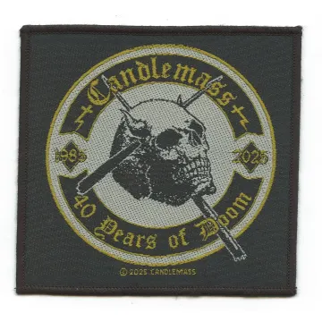 Candlemass Rock Band Patch 40 Years Of Doom Woven Sew On