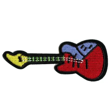 Colorful Electric Guitar Embroidered Iron On Patch