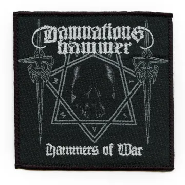 Damnation's Hammer Standard Band Patch Hammer Of War Woven Sew On