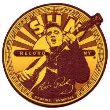 Elvis Presley Sun Record Label Design Patch Legend Rock King Sublimated Embroidery Iron on