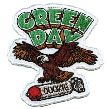Green Day Band Patch Dookie Eagle Logo Embroidered Iron-On