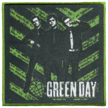 Green Day Green Grenade Patch Alternative Rock Band Sublimated Embroidered Iron On