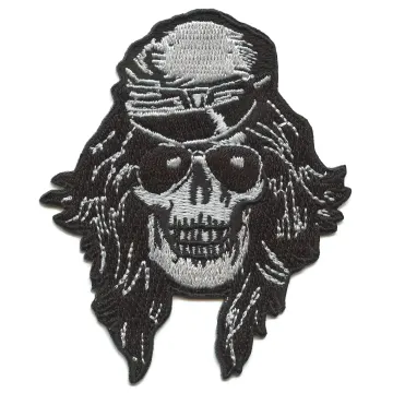 Guns N' Roses Patch Axel Rose Skull Embroidered Iron On