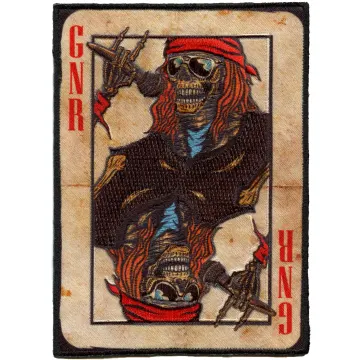 Guns N Roses Patch Playing Card Art Sublimated Embroidered Iron On