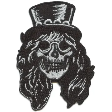 Guns N' Roses Slash Patch Saul Hudson Skull Top Hat Embroidered Iron On