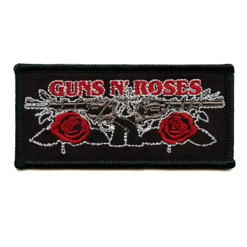 Guns N' Roses Vintage Silver Pistols Patch Metal Rock Band Embroidered Iron On