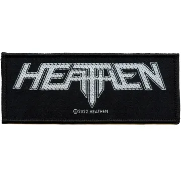 Heathen Rock Band Patch Strip Name Logo Woven Sew On