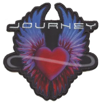 Journey Heart Wings Patch Soft Rock Band Embroidered Iron On