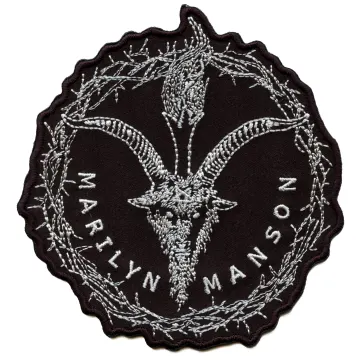 Marilyn Manson Bapho Head Patch Heavy Metal Rock Embroidered Iron On