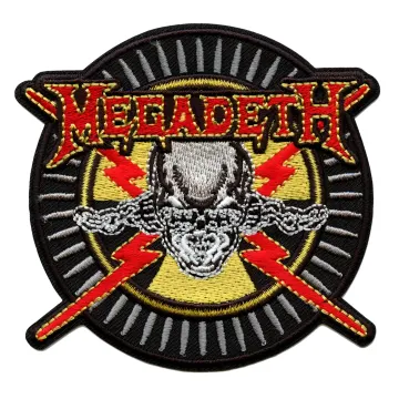 Megadeth Skull & Bullets Iron On Patch