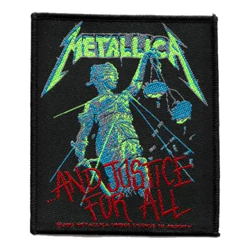 Metallica And Justice For All Patch Heavy Metal Band Woven Sew On