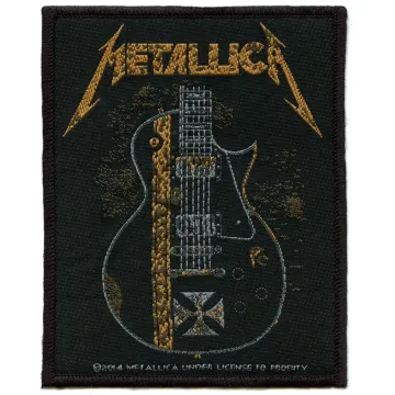 Metallica Hetfield Guitar Art Patch Heavy Metal Band Woven Sew On