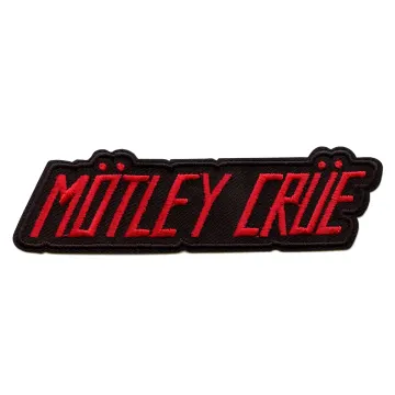 Official Motley Crue Patch Red Logo Embroidered Iron On