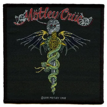 Motley Crue Snake Blade Patch Dr. Feelgood Square Cover Woven Sew On