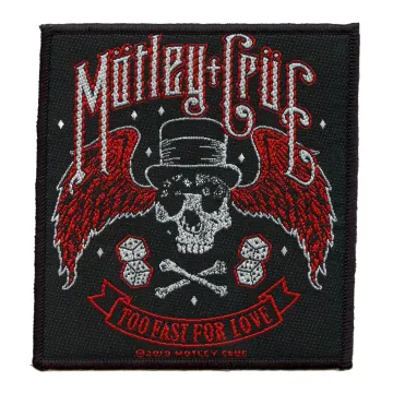 Motley Crue Too Fast For Love Patch Los Angeles California Woven Sew On