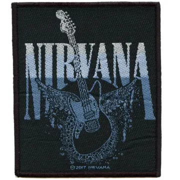 Nirvana Jag-Stang Wings Patch Grunge Fender Kurt Cobain Woven Sew On