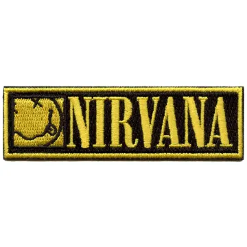 Nirvana Small Happy Face Logo Patch Grunge Alternative Rock Embroidered Iron On
