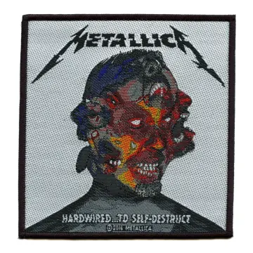 Official Metallica Rock Patch Hardwired Three Faces Woven Sew On