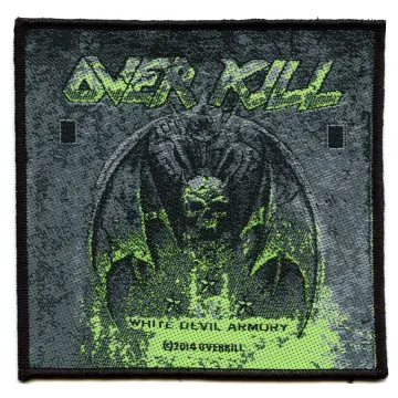 Overkill White Devil Armoury Patch Heavy Rock Music Woven Sew On