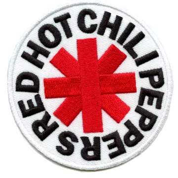 Red Hot Chili Peppers Patch White Asterisk Logo Embroidered Iron On