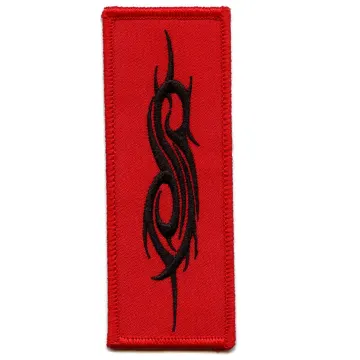 Red Slipknot Tribal S Sigil Patch Mask American Metal Embroidered Iron On