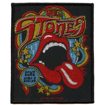 Rolling Stones Tongue Patch Some Girls Stars Woven Sew On