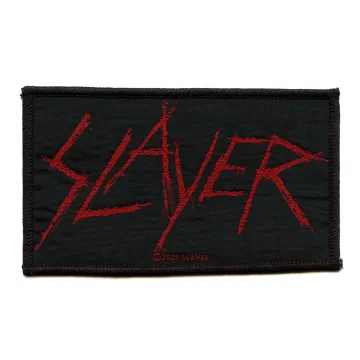 Slayer Slash Red Logo Patch Metal Rock Band Woven Sew On