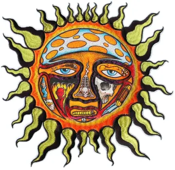 Sublime Sun Face Patch California Rock Band XL Sublimated Iron On