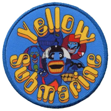 The Beatles Yellow Submarine Patch Baddies Circle Cover Sublimated Embroidered Iron On