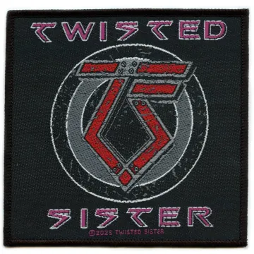 Twisted Sister Steel Logo Patch 80s Glam Metal Woven Sew On