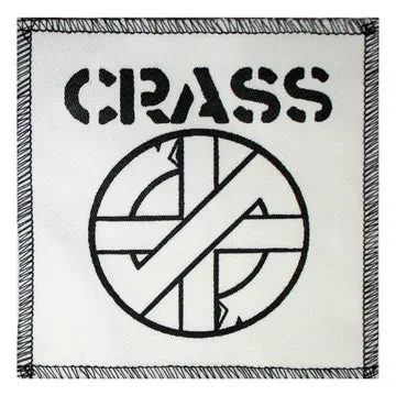 Crass White Cloth Patch