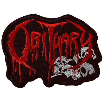 Obituary Skulls Embroidered Patch