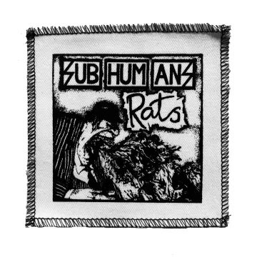 Subhumans Rats White Cloth Patch