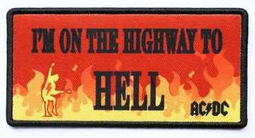 AC/DC - 'I'm on the Highway to Hell' Printed Sew-on Patch