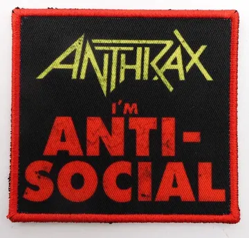 Anthrax - 'I'm Anti-Social' Printed Patch