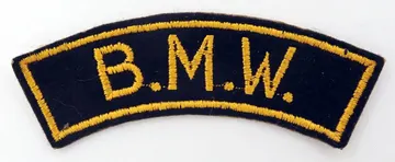 B.M.W. Embroidered Iron-on or Sew-on Patch