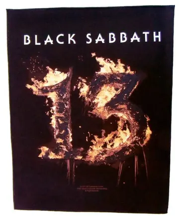 Black Sabbath - '13 Flaming' Giant Printed Backpatch