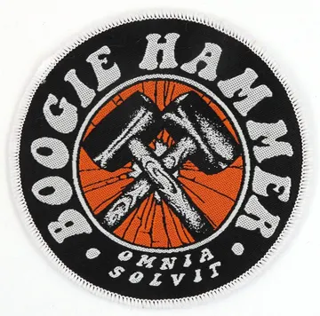 Boogie Hammer - 'Omnia Solvit' Woven Patch