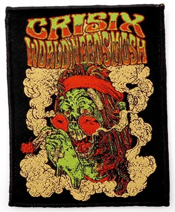 Crisix - 'World Needs Mosh' Woven Patch