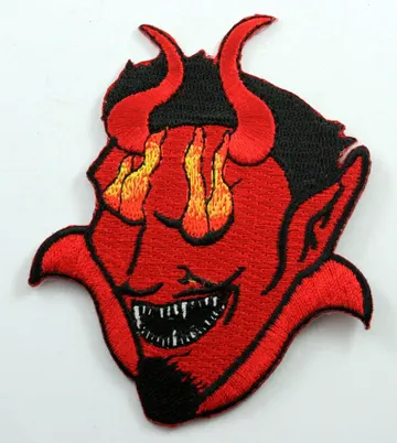 Devil - 'Flames' Embroidered Patch