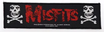 Misfits - 'Skull and Crossbones' Woven Strip Patch