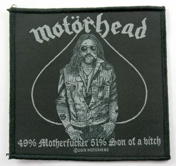 Motorhead - '49% Motherfucker 51% Son of a Bitch' Woven Patch