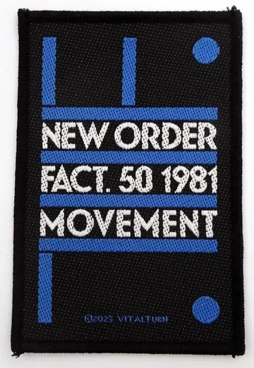 New Order - 'Movement'  Woven Patch