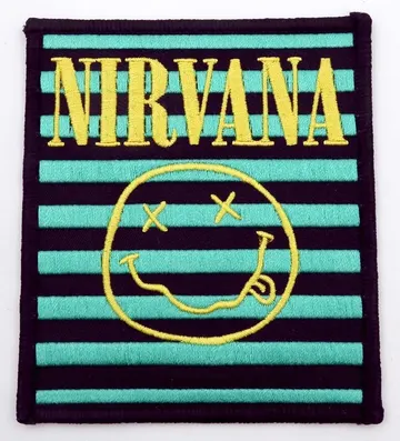 Nirvana - 'Happy Face Stripes' Embroidered Patch