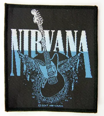 Nirvana - 'Winged Guitar' Woven Patch