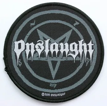 Onslaught - 'Pentagram' Woven Patch
