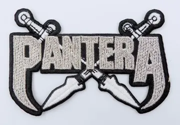 Pantera  - 'Silver Swords' Glittery Embroidered Patch