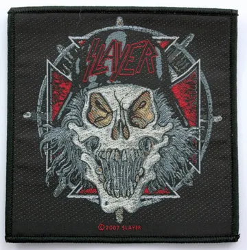 Slayer - 'Skull Iron Cross' Woven Patch